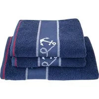 Dyckhoff Handtuch Set Maritim, Voyage, Frottier (Set, 3-St), 2 Handtücher (50x100cm), 1 Duschtuch (70x140cm)
