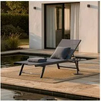 HOME DELUXE Gartenliege NAILEA - 192 x 60 x 32–96 cm, verstellbare Rückenlehne, Liegestuhl, Aluminium-Liege