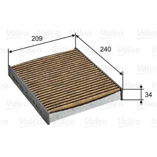 Valeo Aktivkohle Innenraumfilter Ford C-Max DM2 Focus 2 Galaxy 2 Kuga 1 Mondeo 4
