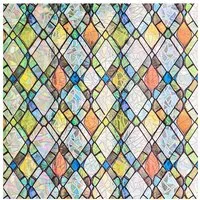 Agger Fensterfolie Fenster-Sichtschutzfolie – Statisch haftende, dekorative-Folie, Klebstofffreie 3D-Regenbogen-Milchglasfolie mit UV-Schutz