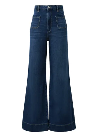 Q/S designed by - Marlene-Jeans mit hoher Bundhöhe und weitem Bein blau - Gr. - 32