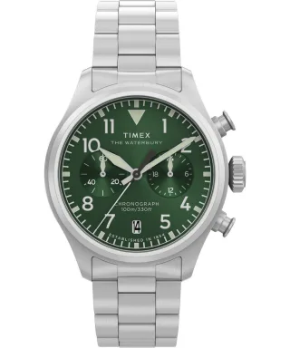 Timex Waterbury Ace Silber Herren Armbanduhr TW2Y19100
