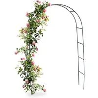 relaxdays Rosenbogen Torbogen Rankhilfe aus Metall 240 cm