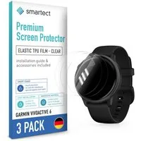 smartect Displayschutzfolie TPU Schutzfolie Klar für Garmin Vivoactive 6, Set, 3 Stück, Panzerfolie Bildschirm Displayfolie