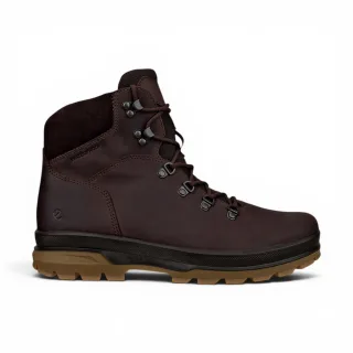 Ecco Herren braune Leder wasserdichte Schnürstiefel – Rugged Track 25