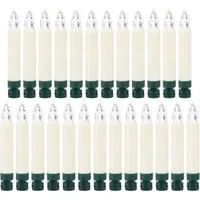 OTTO home LED-Christbaumkerzen Weihnachtsdeko, Christbaumschmuck in warmweiß mit Fernbedienung, 25-flammig, kabellos, Kerzen + 8 Dornen, Lichterkette Flacker und Timerfunktion