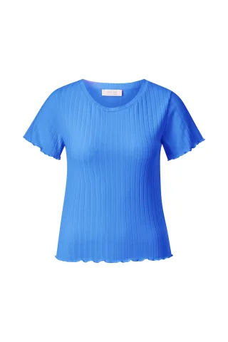 Rich & Royal - Rib T-Shirt palace blue - Gr. - XS