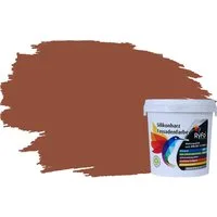 RyFo Colors Fassadenfarbe Silikonharz Fassadenfarbe Kupferbraun 1l, 1 L ca. 6 m², Wasserabweisend, diffusionsfähig, schützt vor Schmutz, UV-beständig