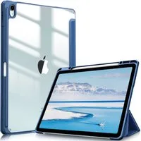 Fintie Tablet-Hülle für iPad Air 13 Zoll M4/M3/M2 (2026/2025/2024) mit Stifthalter, Stoßfeste Hybrid Case mit transparenter Hartschale auf der Rückseite