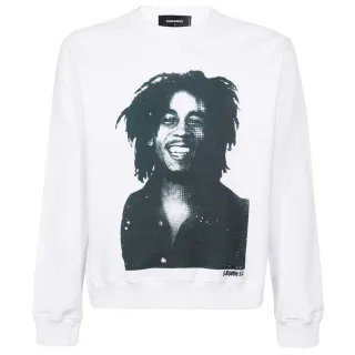 Dsquared2 Bob Marley Cool Fit weißes Sweatshirt