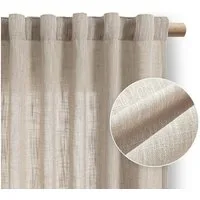 Restilo Gardine Gardine Stangendurchzug Vorhang Viskose Microfaser Transparent Muster (1 St), Stangendurchzug, halbtransparent, Microfaser mit Viskose