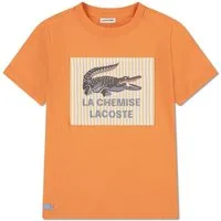 Lacoste T-Shirt Lacoste Kinder T-Shirt – Applique-Print Orange