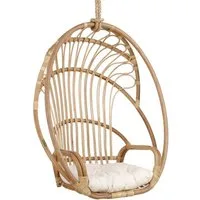 Mica Decorations Hängesessel Mica Stuhl Blanca hängend mit Kissen 91 x 61 x 113, Witterungsbeständig