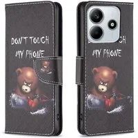 Wigento Smartphone-Hülle Für Xiaomi Redmi Note 14 5G Kunstleder Book Wallet Design Tasche Hülle, Kunst-Leder Schutzhülle magnetischer Verschluss