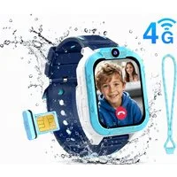 blackview 2026 Kinderuhr Z40Pro mit 3-fach Ortung, Videoanruf, IP68, SOS, 850mAh Smartwatch, 1,85", GPS+LBS+WiFi, 4G-LTE, IP68, Knips-Freunde, mit Taschenlampe