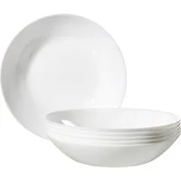 Ritzenhoff & Breker Teller Teller fresh Ø 20 cm weiß 6er Set Opal Glas, (6 St), Mikrowellen geeignet, Spülmaschinenfest