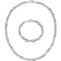 Firetti Ketten und Armband Set Multipack Schmuck Geschenk Messing Armkette Halskette (Set, 2-tlg)