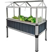DEMA Hochbeet Eden aus Aluminium, mit Gewächshausaufsatz
