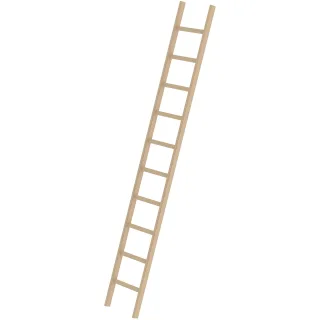 Munk Sprossen-Anlegeleiter Holz ohne Traverse - 033110