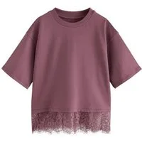 Next T-Shirt T-Shirt mit Spitzensaum (1-tlg)