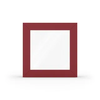 Fenster Rot, Kunststoff-Aluminium, aluplast IDEAL TwinSet 4000, 510 x 510 mm, Rubinrot RAL 3003 matt, individuell konfigurieren