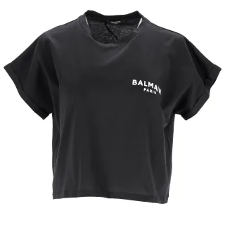 Balmain – Kurzes Top in Schwarz
