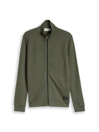 Denim Tom Tailor - Sweatjacke aus Baumwolle urban olive green - Gr. - XXL