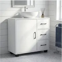 oyajia Waschbeckenunterschrank Unterschrank Badezimmerschrank Badschrank mit 3 große Schubladen (Breite 70 cm)