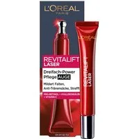 L'ORÉAL PARIS Augencreme REVITALIFT LASER X3 ANTI-AGE AUGENPFLEGE, RevitaLift Laser X3 Anti-Age Pflege, wirkt abschwellend, mildert Falten, gegen Falten und Augenringe