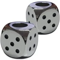 Coumo Aschenbecher 2x Gluttöter Dice Design, Metallic Würfel, Glutkiller Aschenbecher