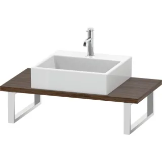 Duravit DuraStyle Konsole DS104C02121 für Aufsatzbecken, 1 Ausschnitt, Stärke 3 cm, Nussbaum dunkel