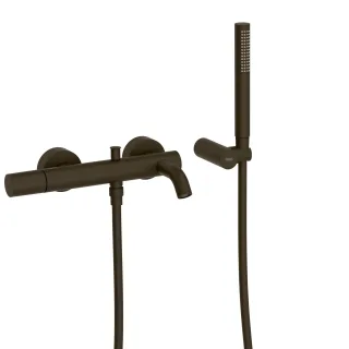 Tres Einhebel Wannenmischer Anti Kalk Handbrause Einstellbarer Brausehalter , 26117001KMB 26117001KMB