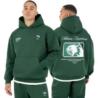 Smilodox Hoodie Striver, Kapuzenpullover Oversized mit Backprint, Kängurutasche Rippbündchen Smilodox Patch Brustprint Streetwear Gym Freizeit