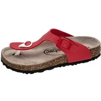 Fischer-Markenschuh Hawaii Zehentrenner aus Vegano (Lederimitat), mit Fleecefutter, Zehentrenner