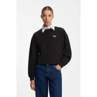 HUGO Sweatshirt Damaswee mit Logoschriftzug, Rundhals