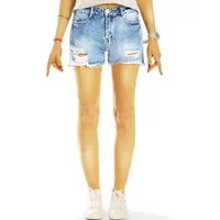 be styled Jeansshorts Jeans Shorts Medium Waist Hosen Hotpants - Damen - j58k destroyed Look