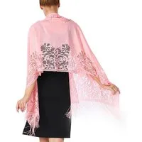 Cachito Modeschal Stola Damen Halstuch Durchbrochene Spitze Sommer Schal Damen, Festliche Stola für Abendkleid oder Brautkleid Hochzeit Scarf