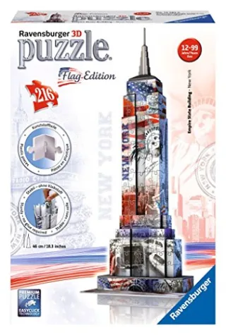 Ravensburger 12583 - Flag Edition Empire State Building 3D Puzzle (216 Teile)