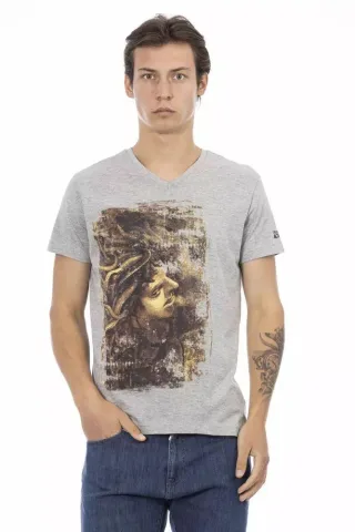 Medusa V-Ausschnitt Grafik T-Shirt