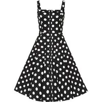 Hearts & Roses London Trägerkleid Priscila Polka Dot Swing Dress Rockabella Vintage Retro