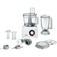 BOSCH Kompakt-Küchenmaschine MultiTalent 8 MC812W501, 1000 W, 3,9 l Schüssel, Mixer 1,5 L, Universalmesser, Kartoffelpuffer-Scheibe, weiß