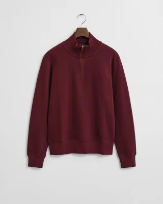 GANT - Sacker Rib Sweatshirt mit Reißverschlusskragen winter wine - Gr. - XXL