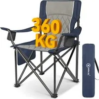 HOMECALL Campingstuhl Übergroßer Klappstuhl mit hoher Rückenlehne, XXL Faltstuhl Gepolstert (Bis 360KG Belastbar, 1 St), Robust und Zuverlässig klappstuhl für Outdoor, Balkon, Garten