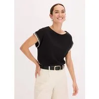 bonprix T-Shirt aus reiner Baumwolle, lässige Passform, Kurzarm-Design