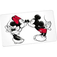 Geda Labels GmbH Frühstücksbrett Mickey Kiss Sketch, Melamin, (1-St), Schwarz, 23,5x14,5x0,3cm, spülmaschinengeeignet