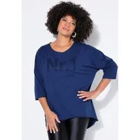 Angel of Style Longshirt Longshirt oversized "No.1"-Motiv aus Ziersteinchen