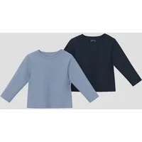 s.Oliver Langarmshirt T-Shirt 2er-Pack Unisex Langarmshirts in Rippstruktur