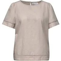 STREET ONE Langarmbluse Roundneck shirtblouse w tape d