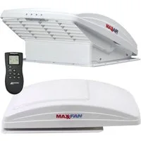 Maxxair Dachfenster MAXXFAN Deluxe Dachluke Dachhaube 40x40 cm weiß mit Ventilator