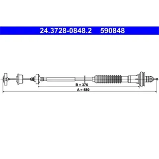 ATE Kupplungsseil Peugeot 206 CC SW 206+ 1.1-1.6 16V